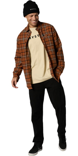 2025 Mystic Hombres The Check Shirt 35105.260305 - Golden Brown